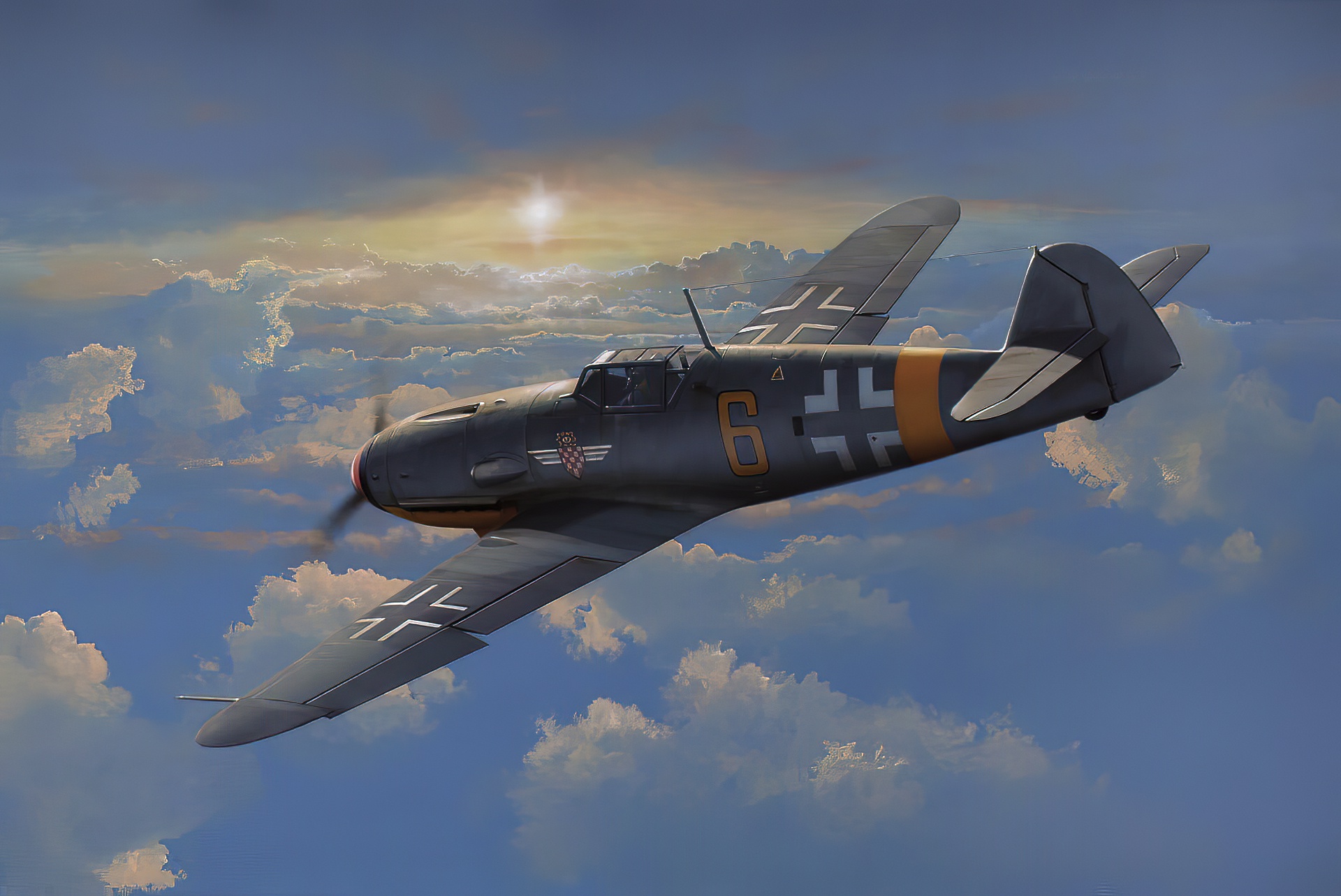 Download mobile wallpaper Aircraft, Military, Warplane, Messerschmitt Bf 109, Military Aircraft for free.