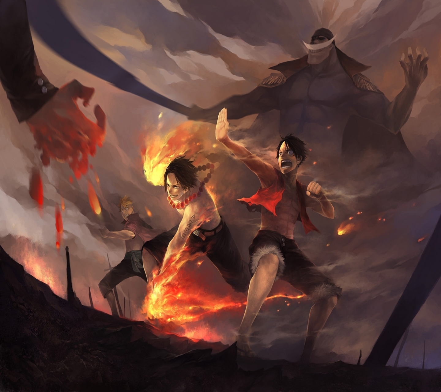 Free download wallpaper Anime, Portgas D Ace, One Piece, Monkey D Luffy, Edward Newgate, Marco (One Piece) on your PC desktop
