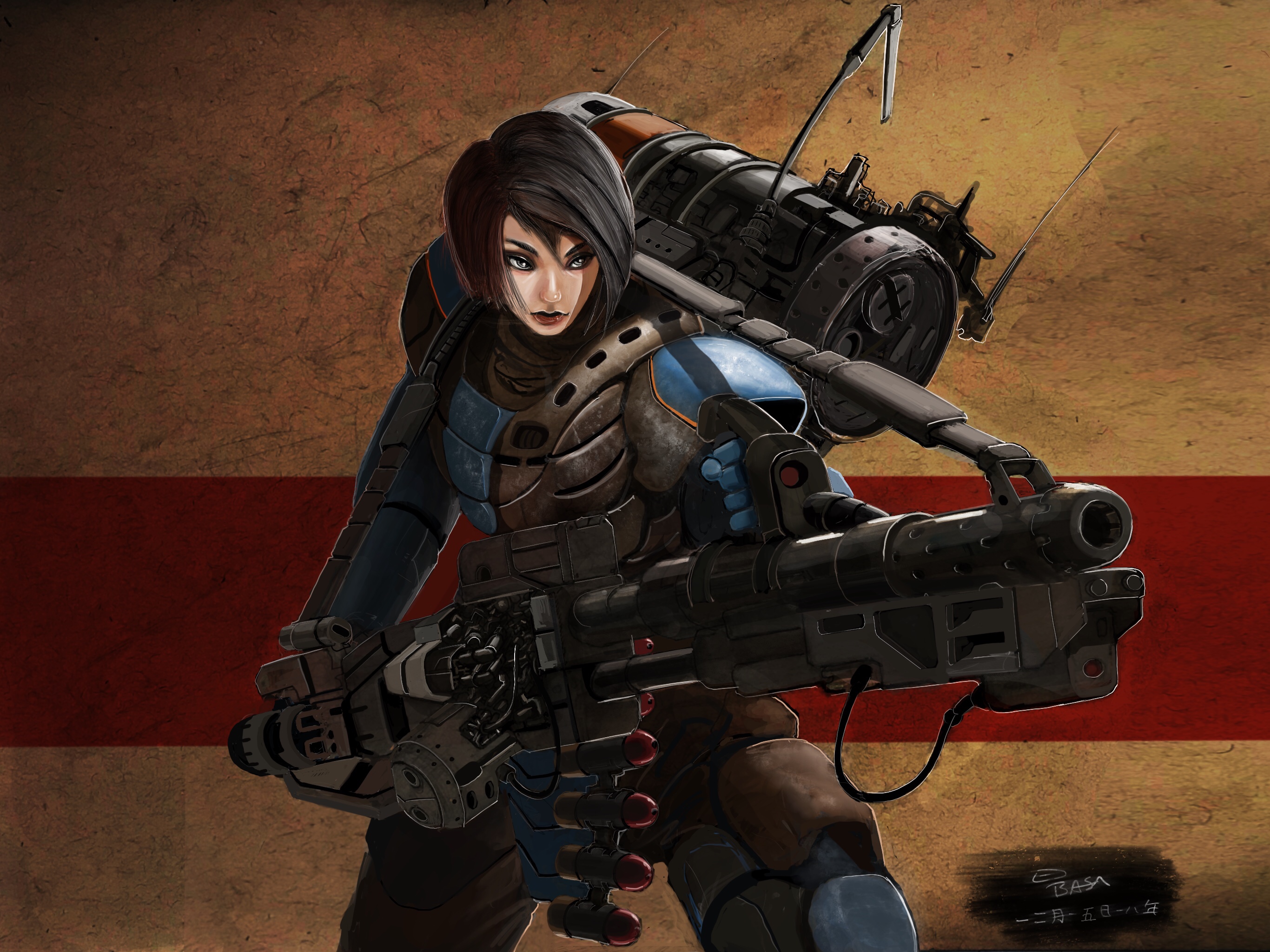 Download mobile wallpaper Weapon, Sci Fi, Futuristic, Women Warrior, Woman Warrior for free.