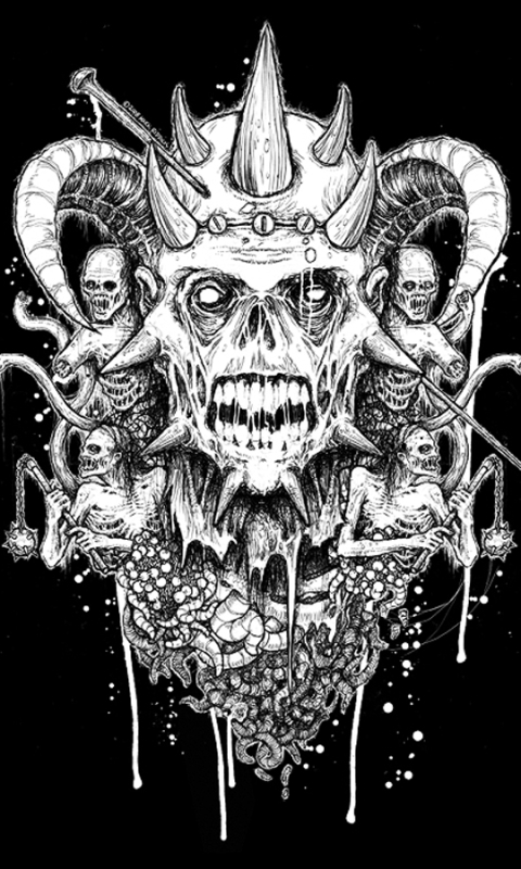 Download mobile wallpaper Dark, Evil, Skull, Demon, Horror, Occult, Satanic, Satan for free.