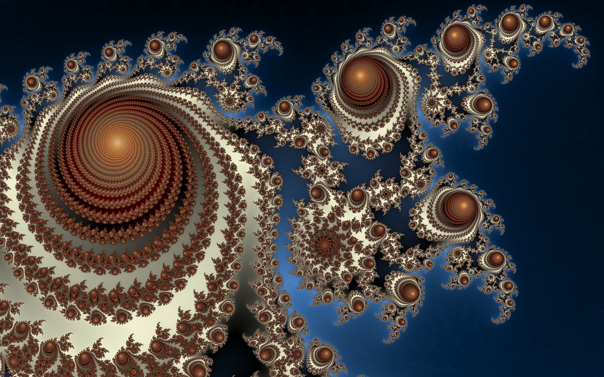 fractal, abstract, brown, swirl