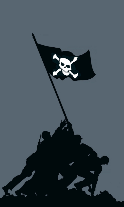 無料モバイル壁紙テクノロジー, ハッカー, 海賊旗をダウンロードします。