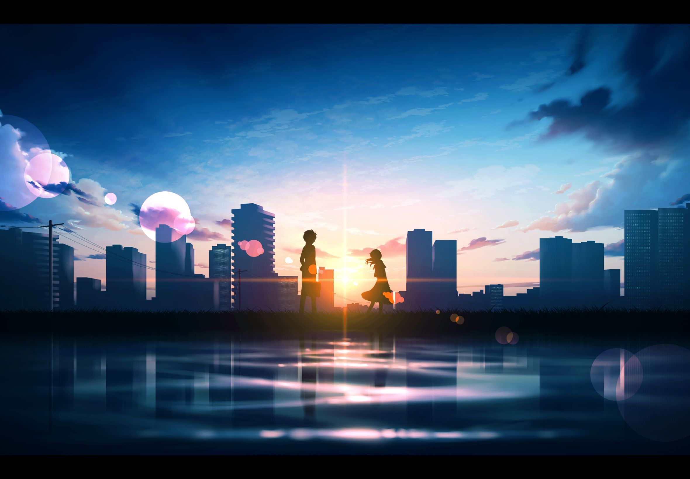 Free download wallpaper Anime, City on your PC desktop