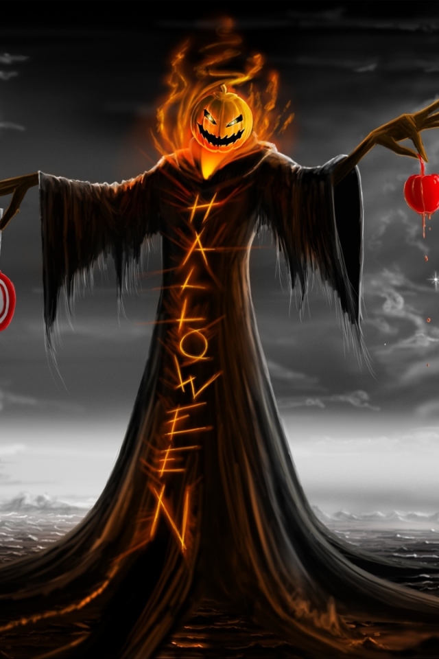 Download mobile wallpaper Halloween, Moon, Dark, Holiday, Scary for free.