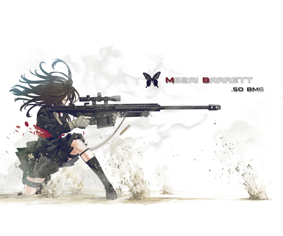 Download mobile wallpaper Anime, Military, Sniper for free.