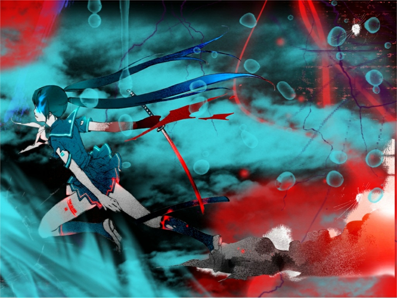 Free download wallpaper Anime, Black Rock Shooter on your PC desktop