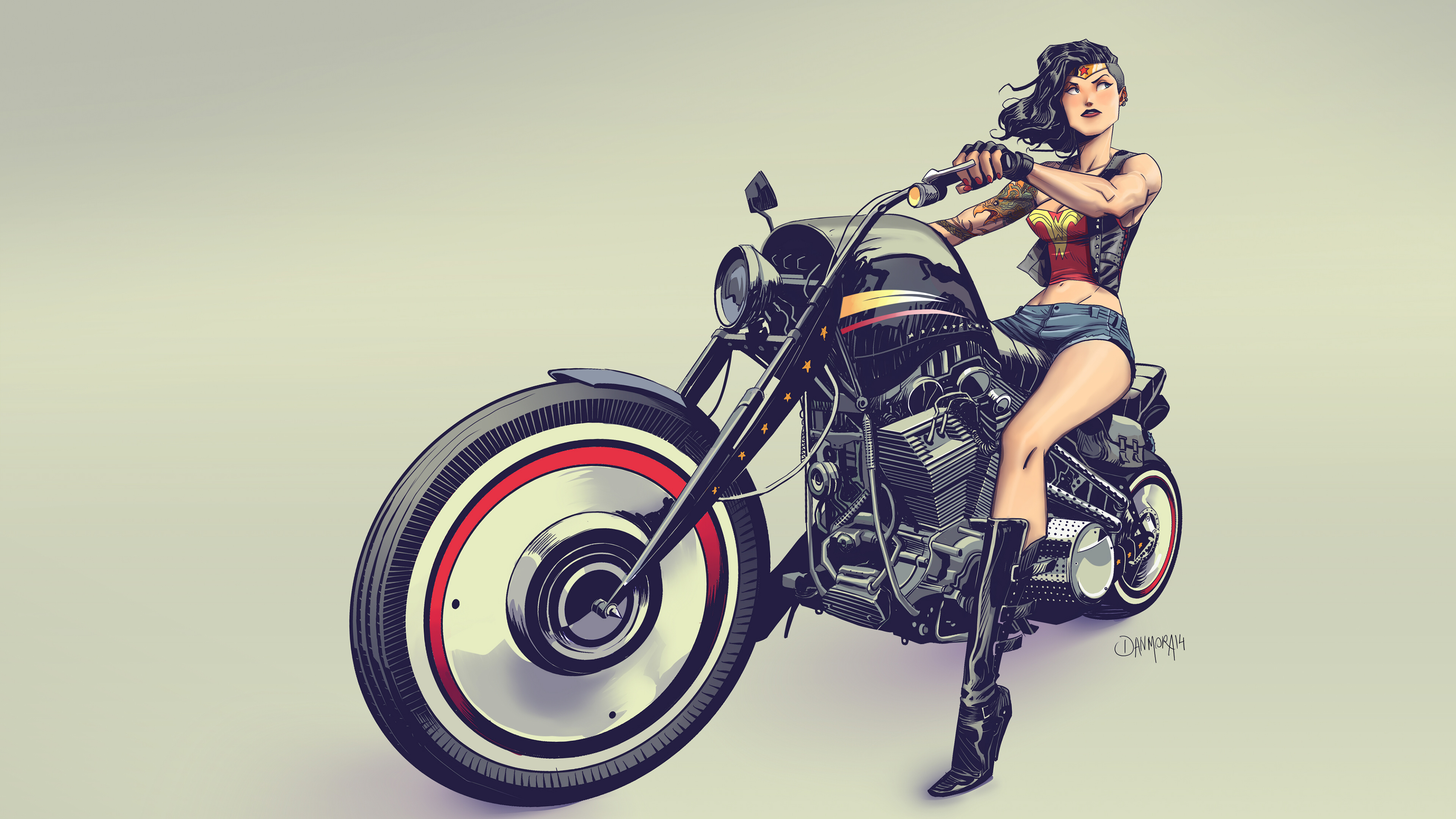 Laden Sie das Motorrad, Comics, Dc Comics, Diana Prinz, Wonderwoman-Bild kostenlos auf Ihren PC-Desktop herunter