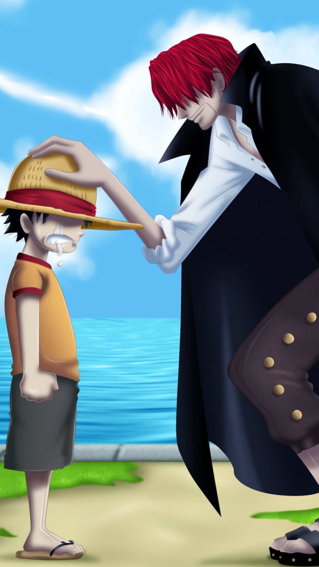 Descarga gratuita de fondo de pantalla para móvil de Animado, One Piece, Monkey D Luffy, Shanks (Una Pieza).
