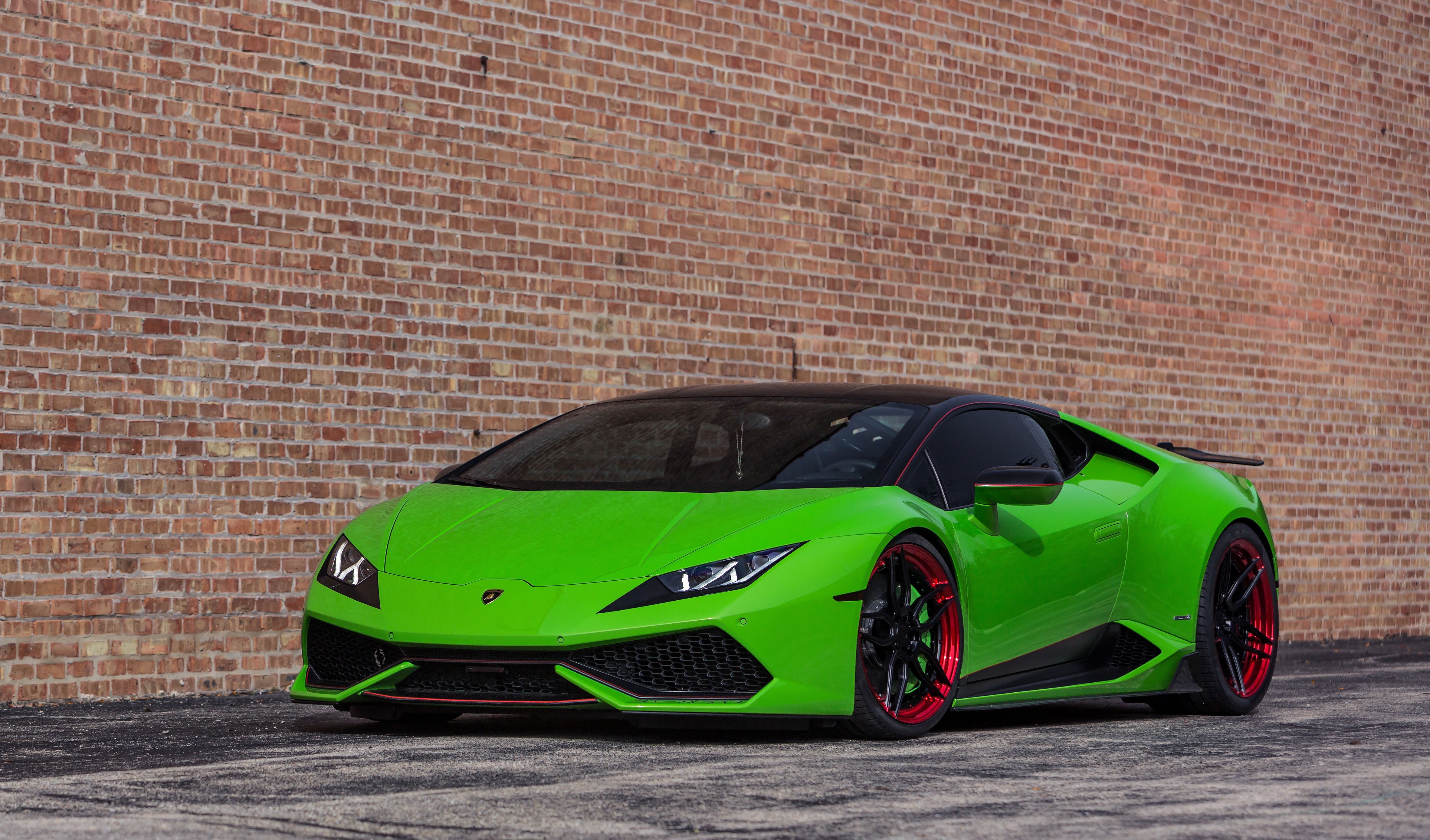 Baixar papel de parede para celular de Lamborghini, Carro, Super Carro, Veículos, Carro Verde, Lamborghini Huracán gratuito.