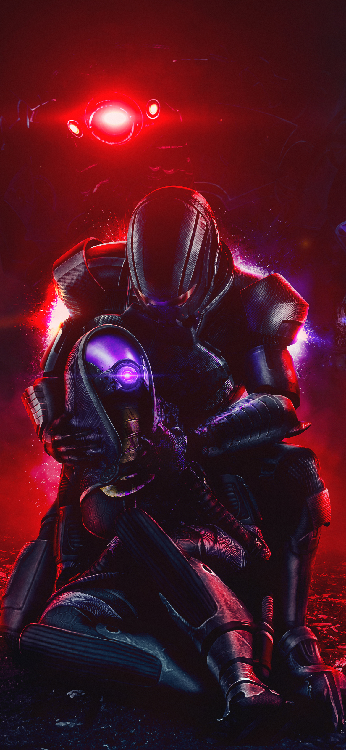 Descarga gratuita de fondo de pantalla para móvil de Mass Effect, Videojuego, Tali'zorah, Comandante Shepard.