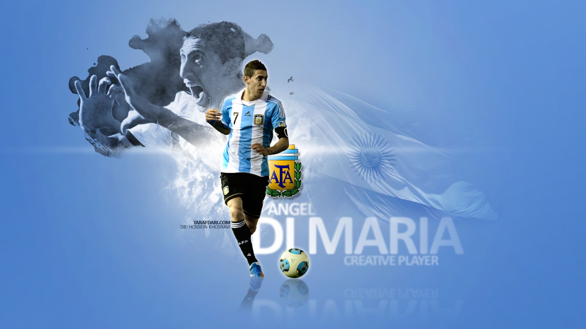 Handy-Wallpaper Sport, Fußball, Argentinische Fußballnationalmannschaft, Ángel Di María kostenlos herunterladen.