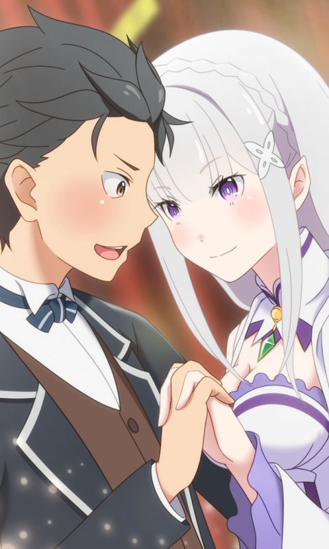 Téléchargez des papiers peints mobile Animé, Émilie (Re:zero), Re:zero Commencer Sa Vie Dans Un Autre Monde, Subaru Natsuki gratuitement.