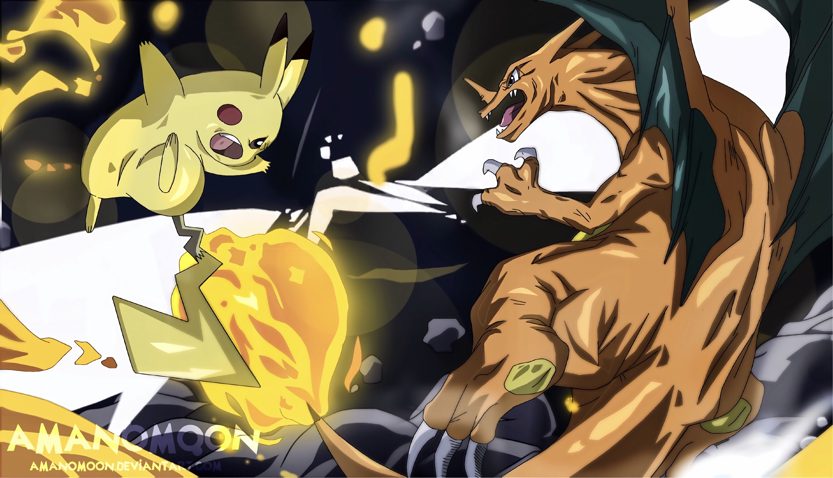 Download mobile wallpaper Anime, Pokémon, Pikachu, Charizard (Pokémon) for free.