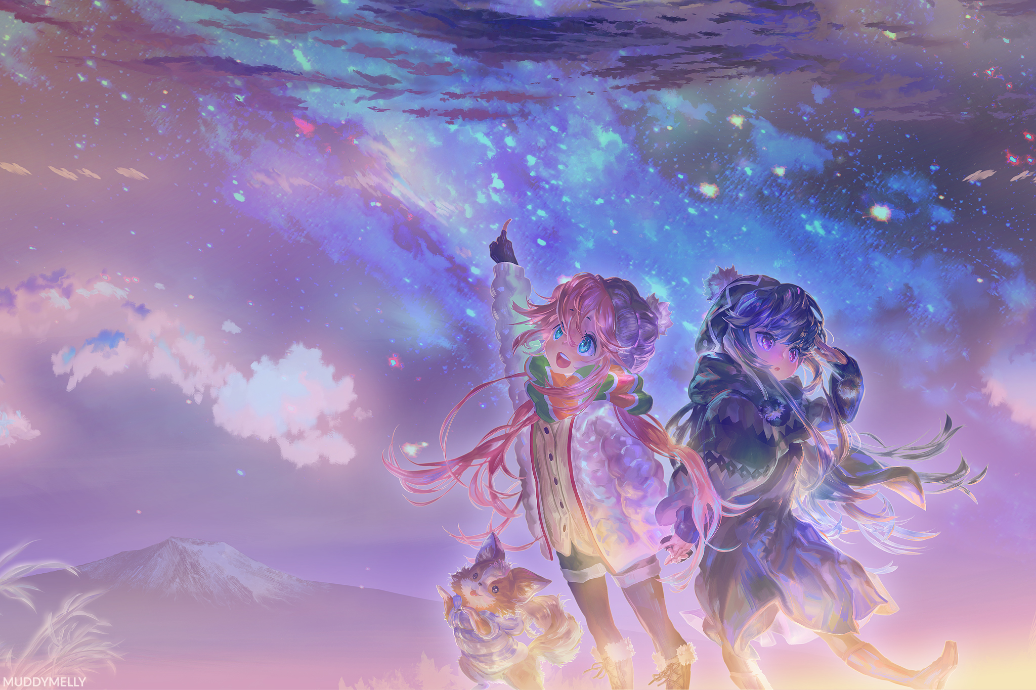 Descarga gratuita de fondo de pantalla para móvil de Animado, Yuru Camp, Rin Shima, Nadeshiko Kagamihara.
