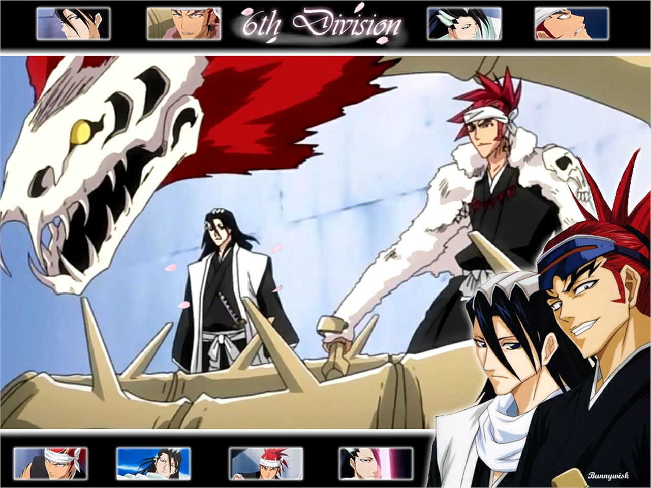 Handy-Wallpaper Bleach, Animes, Renji Abarai, Byakuya Kuchiki kostenlos herunterladen.