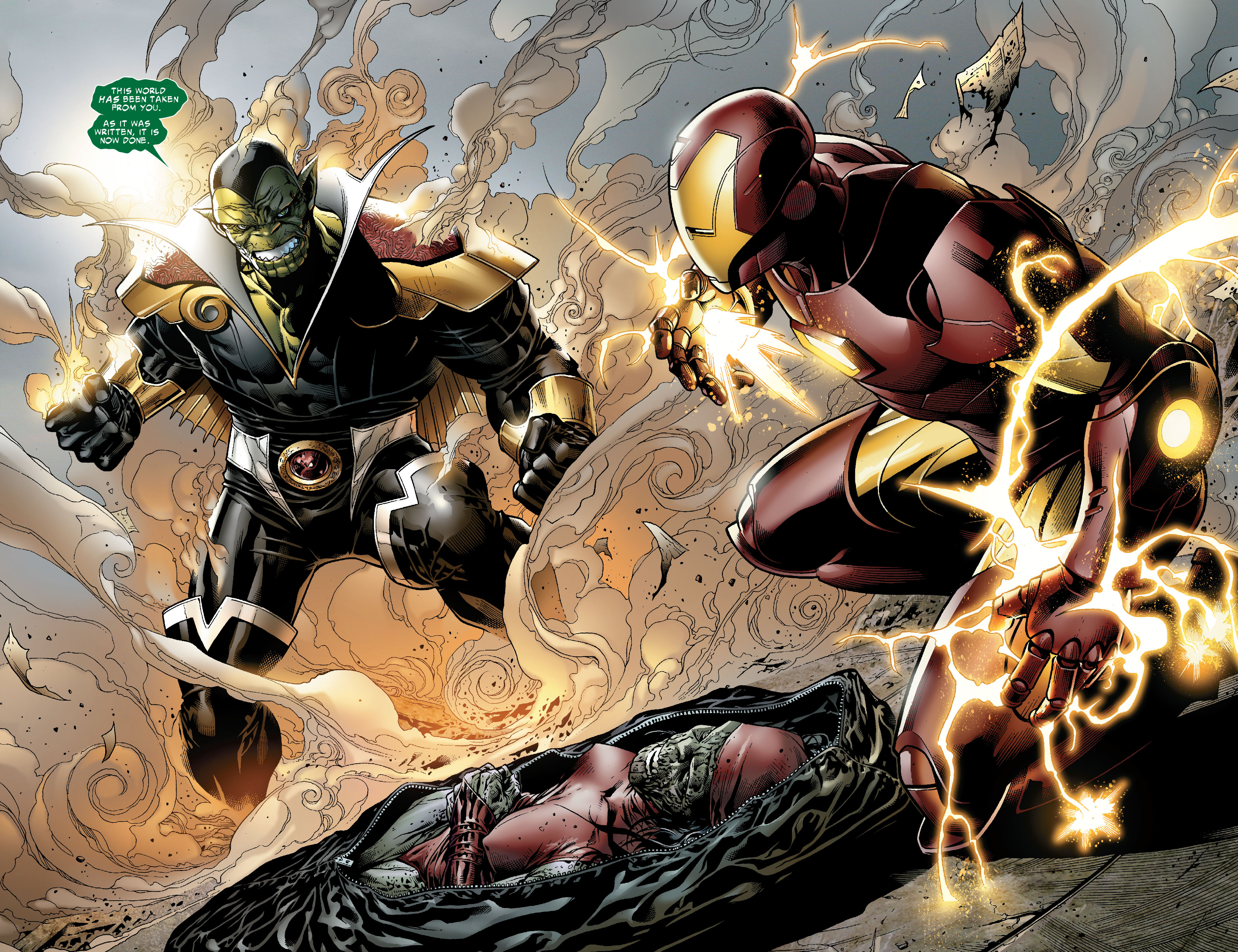 comics, secret invasion, iron man, skrull (marvel comics)