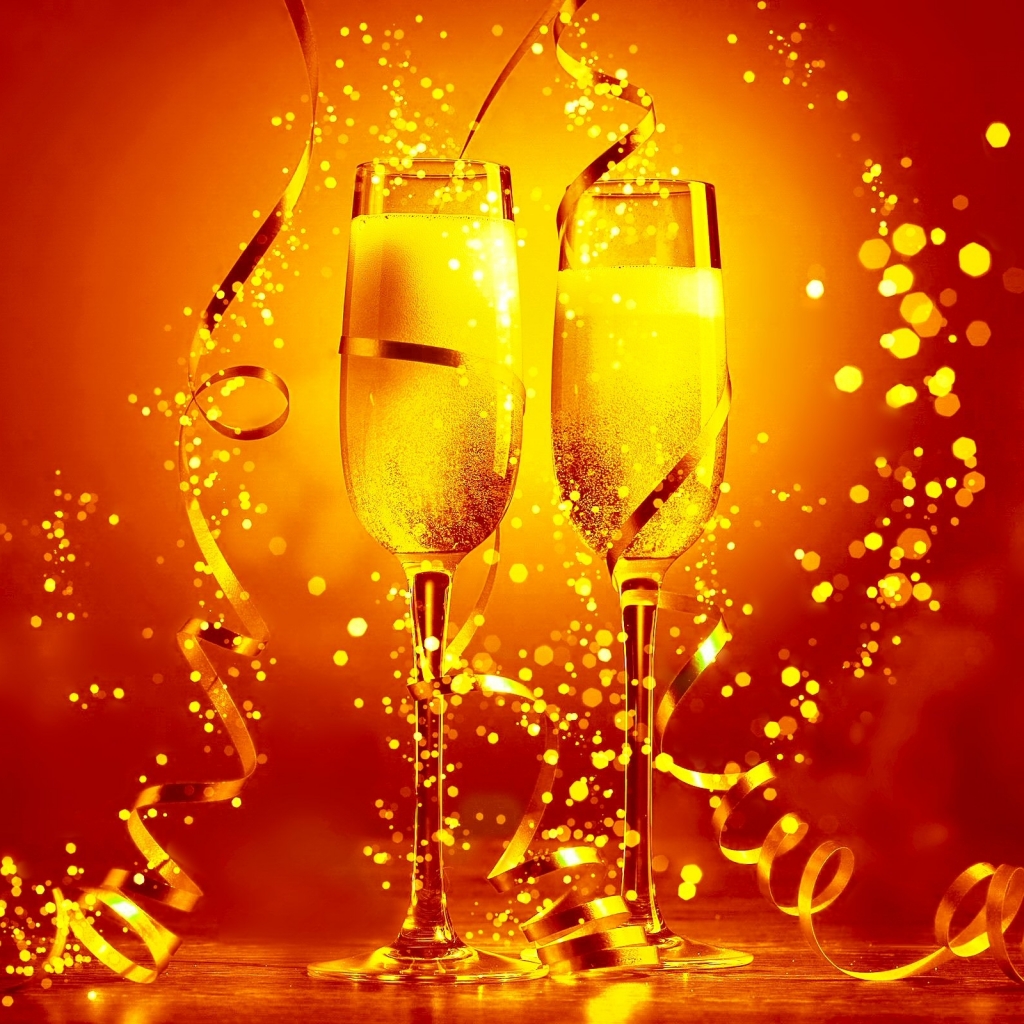 Free download wallpaper New Year, Holiday, Champagne on your PC desktop