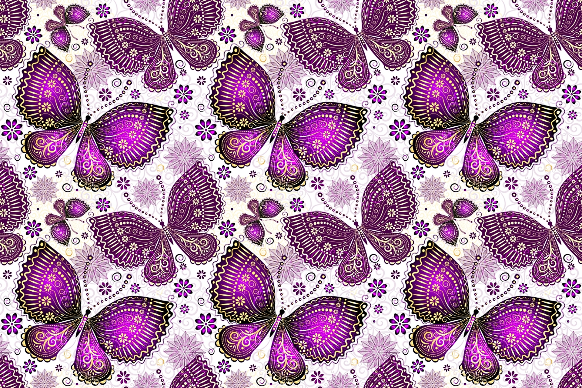 Скачать обои бесплатно Бабочка, Дизайн, Пурпурный, Художественные картинка на рабочий стол ПК