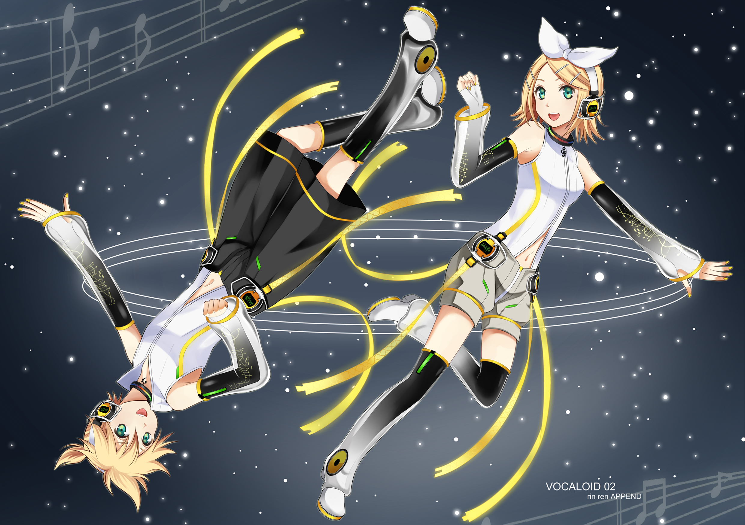 Handy-Wallpaper Vocaloid, Animes, Rin Kagamine, Len Kagamine kostenlos herunterladen.