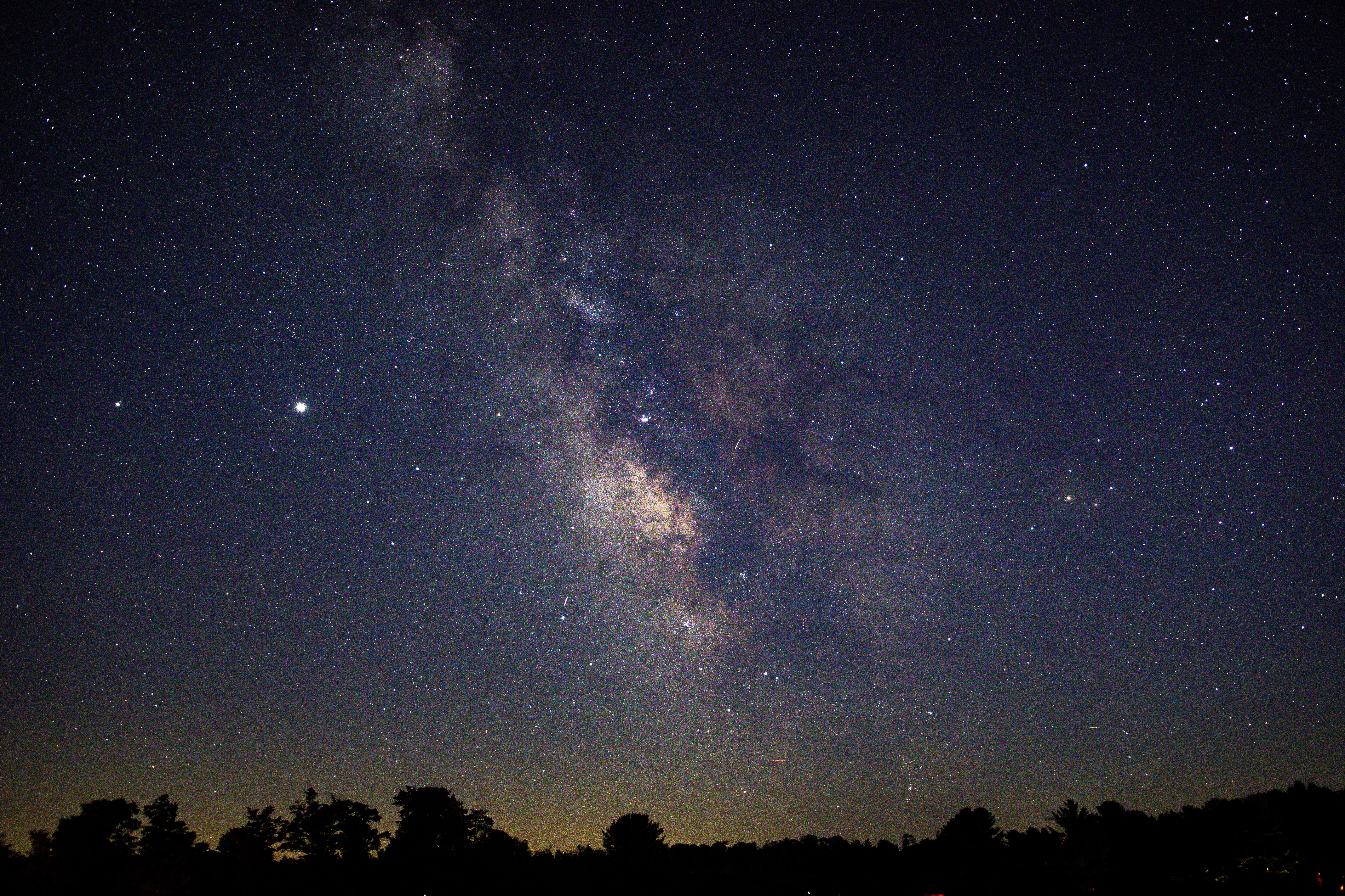 Descarga gratuita de fondo de pantalla para móvil de Naturaleza, Estrellas, Árboles, Noche, Nebulosa.