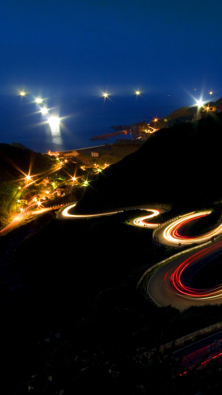 Download mobile wallpaper Light, Road, Car, Photography, Time Lapse for free.