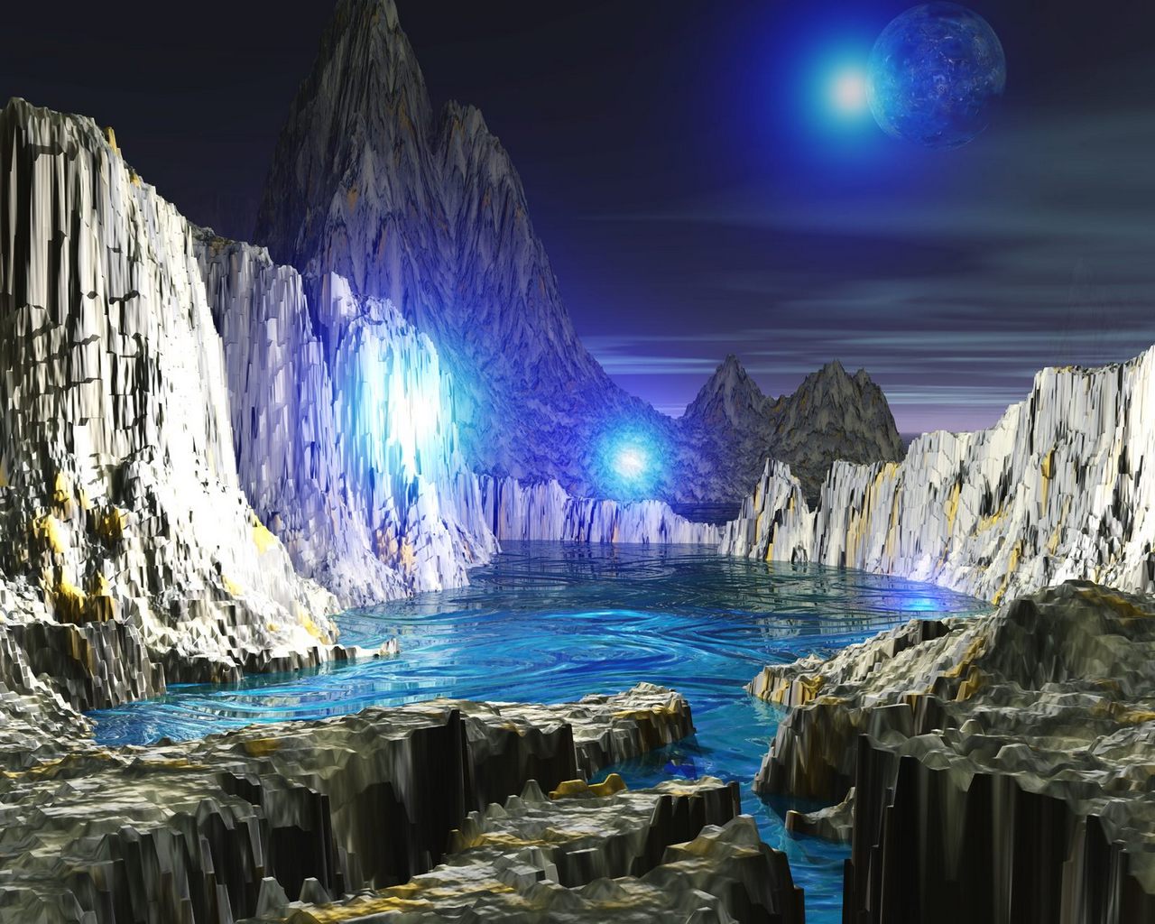 Free download wallpaper Landscape, Sci Fi on your PC desktop