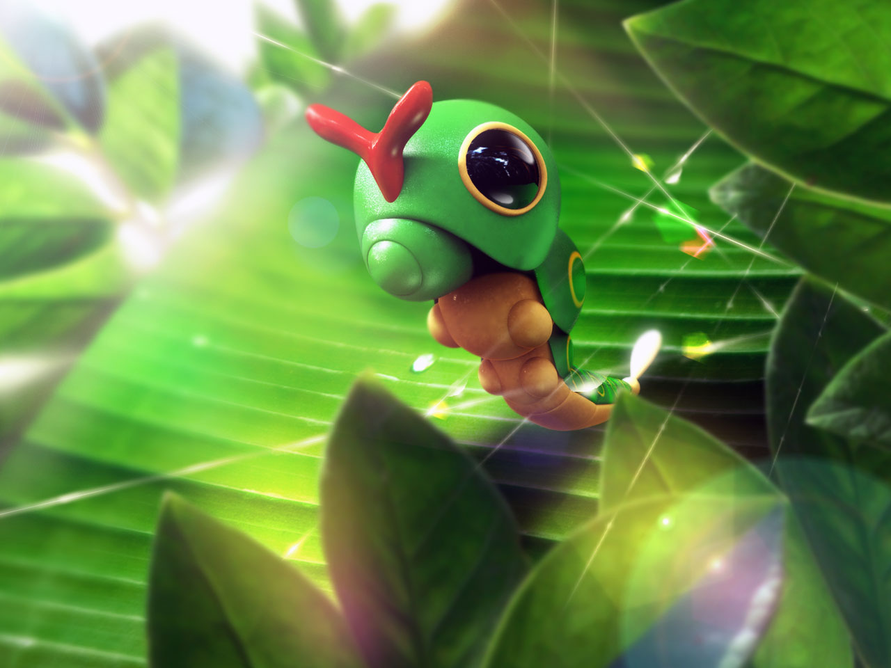 Download mobile wallpaper Pokémon, Video Game, Caterpie (Pokémon) for free.