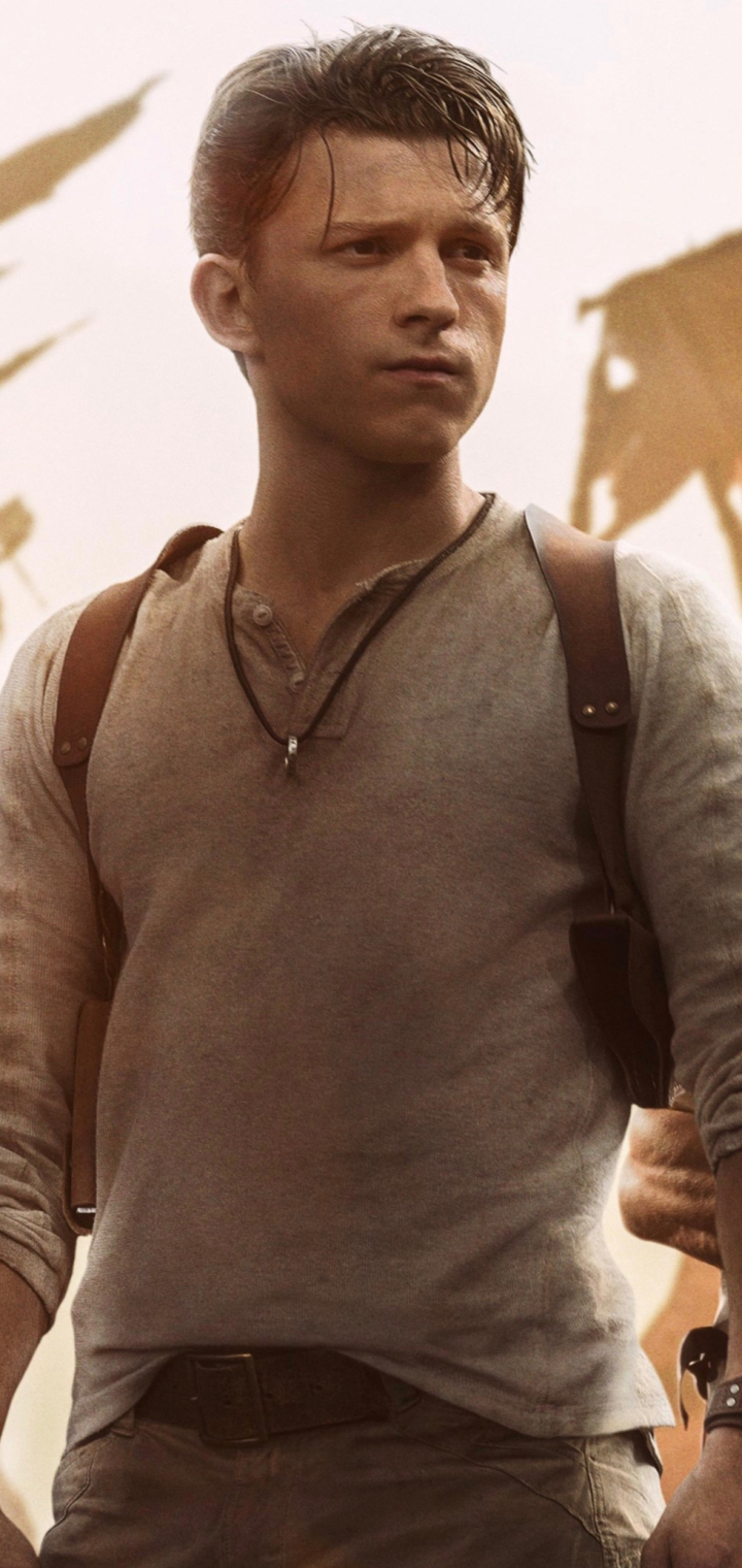 Download mobile wallpaper Uncharted, Movie, Nathan Drake, Tom Holland for free.