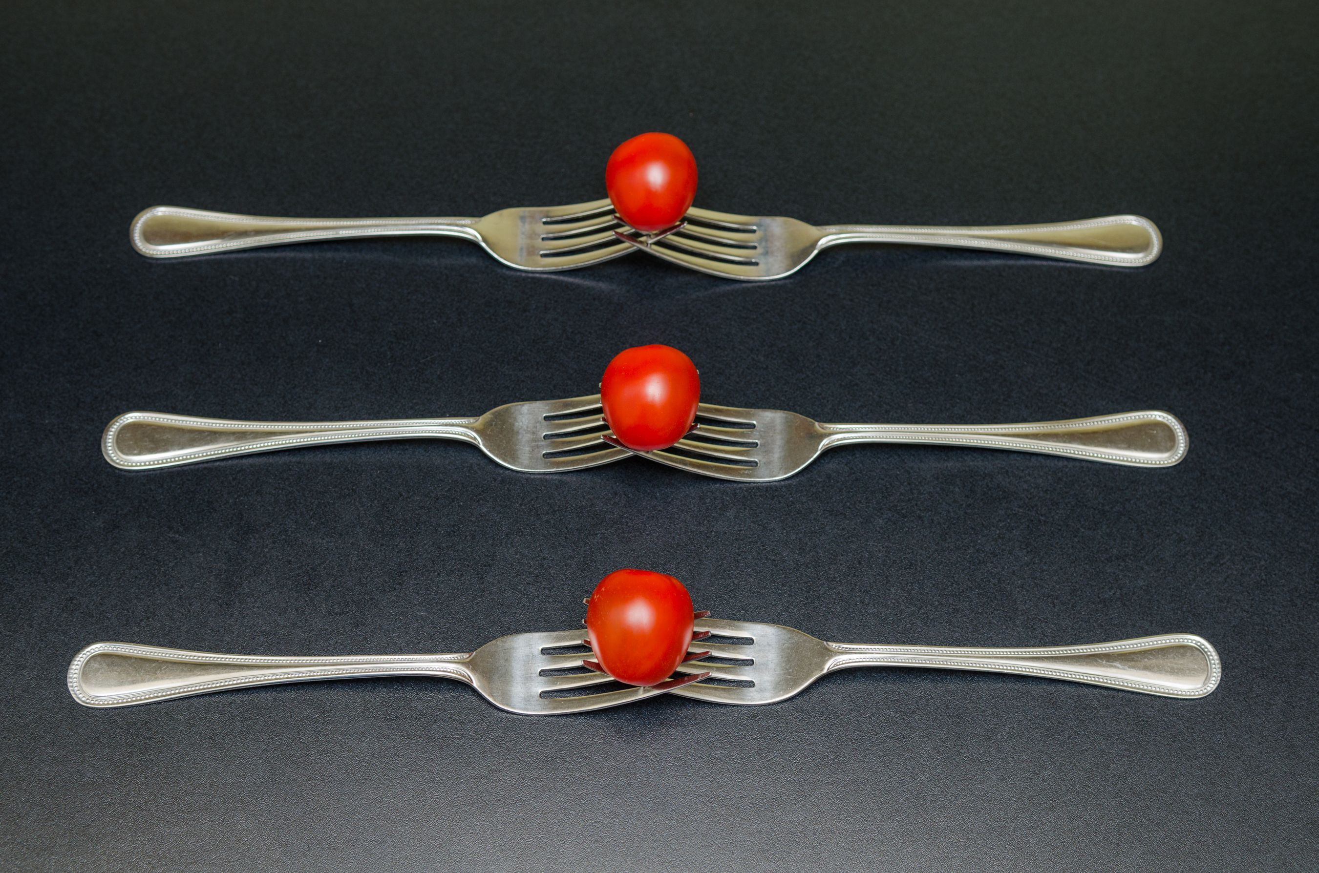 photography, cutlery, cherry tomato, fork