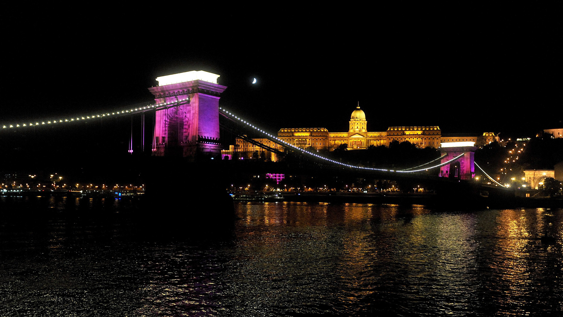 Descarga gratuita de fondo de pantalla para móvil de Puente De Las Cadenas, Budapest, Hungría, Puentes, Hecho Por El Hombre.