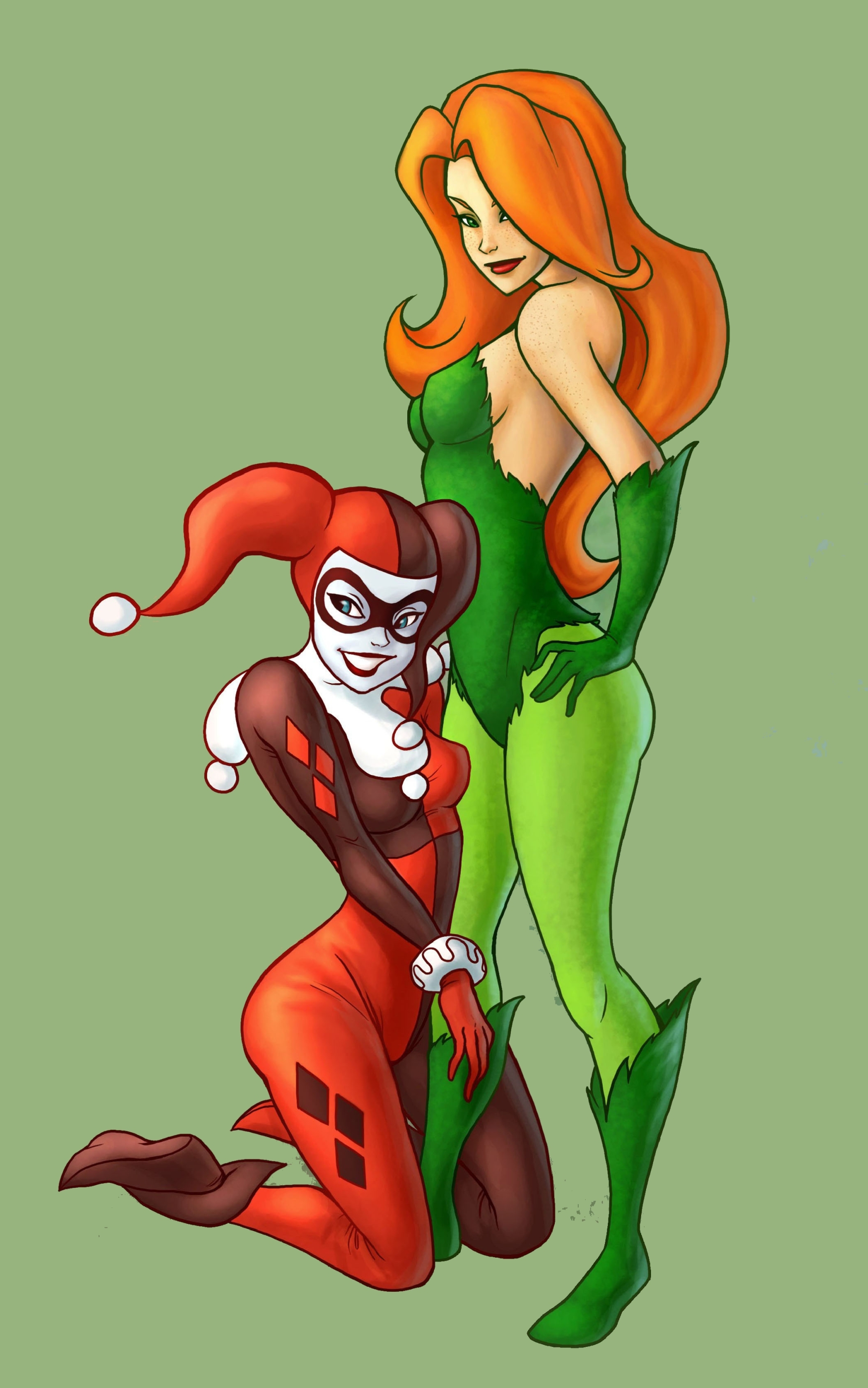 Handy-Wallpaper Comics, Harley Quinn, Dc Comics, Giftiger Efeu kostenlos herunterladen.