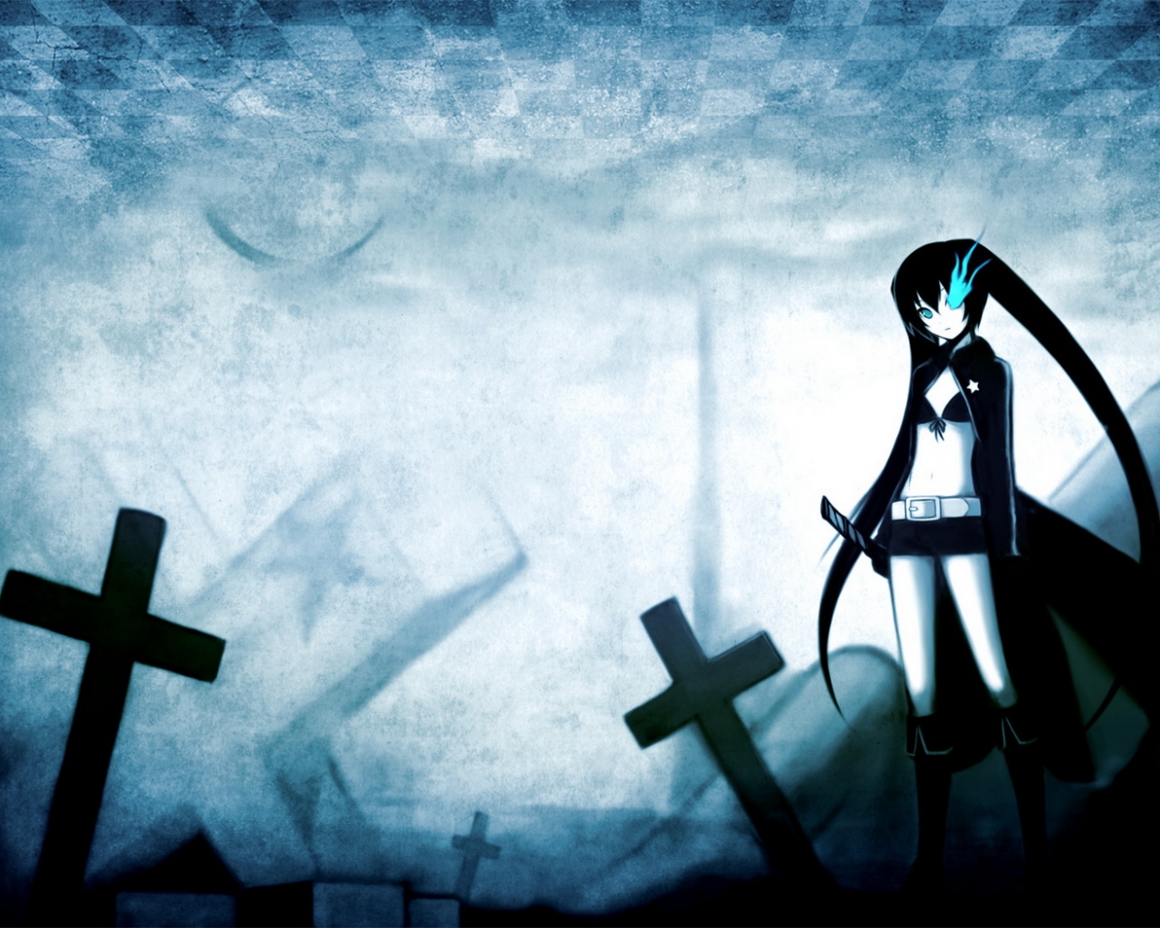 Download mobile wallpaper Anime, Black Rock Shooter for free.