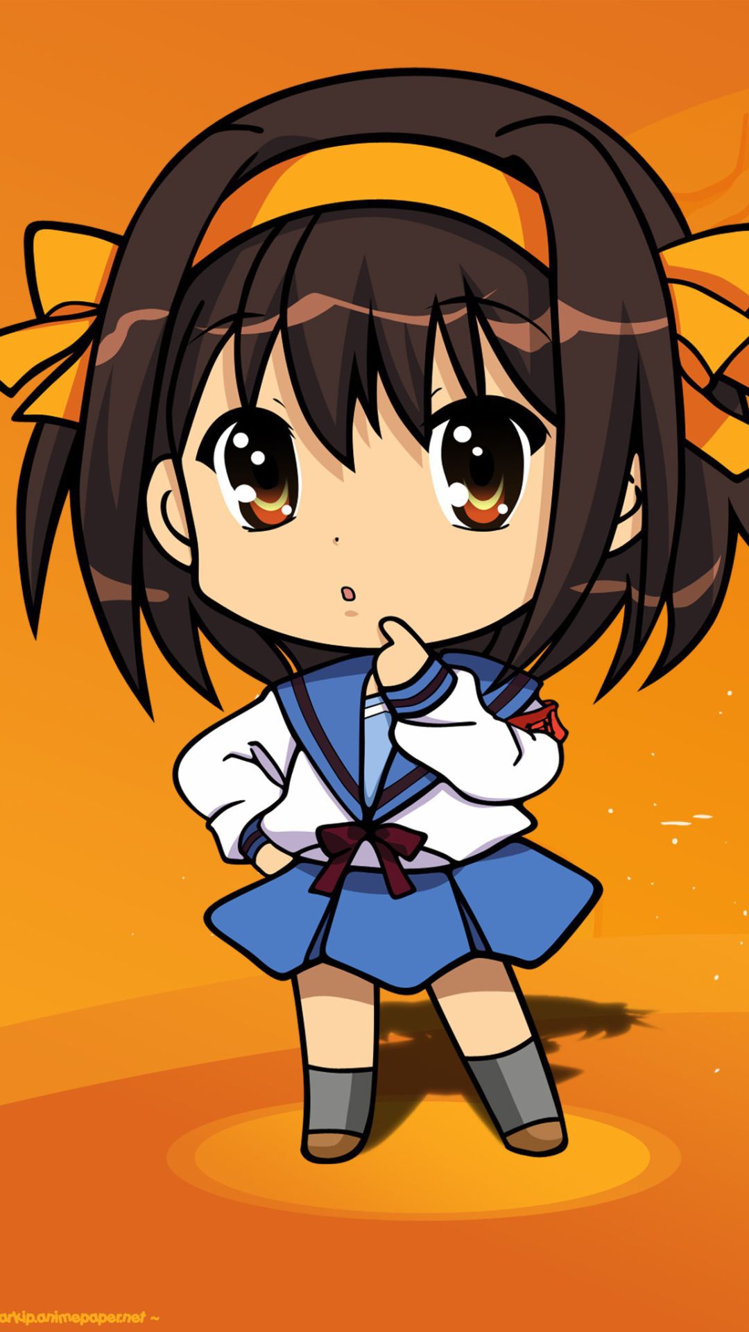 Handy-Wallpaper Animes, Haruhi Suzumiya, Suzumiya Haruhi No Yūutsu, Chibi kostenlos herunterladen.