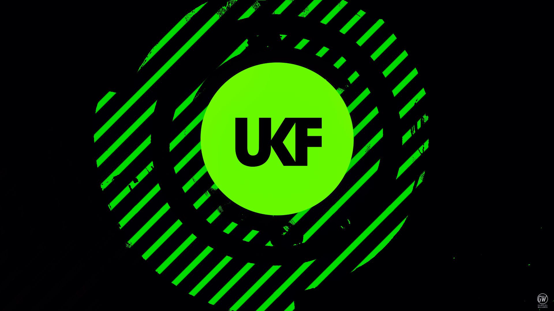 ukf music, music, logo, green HD wallpaper