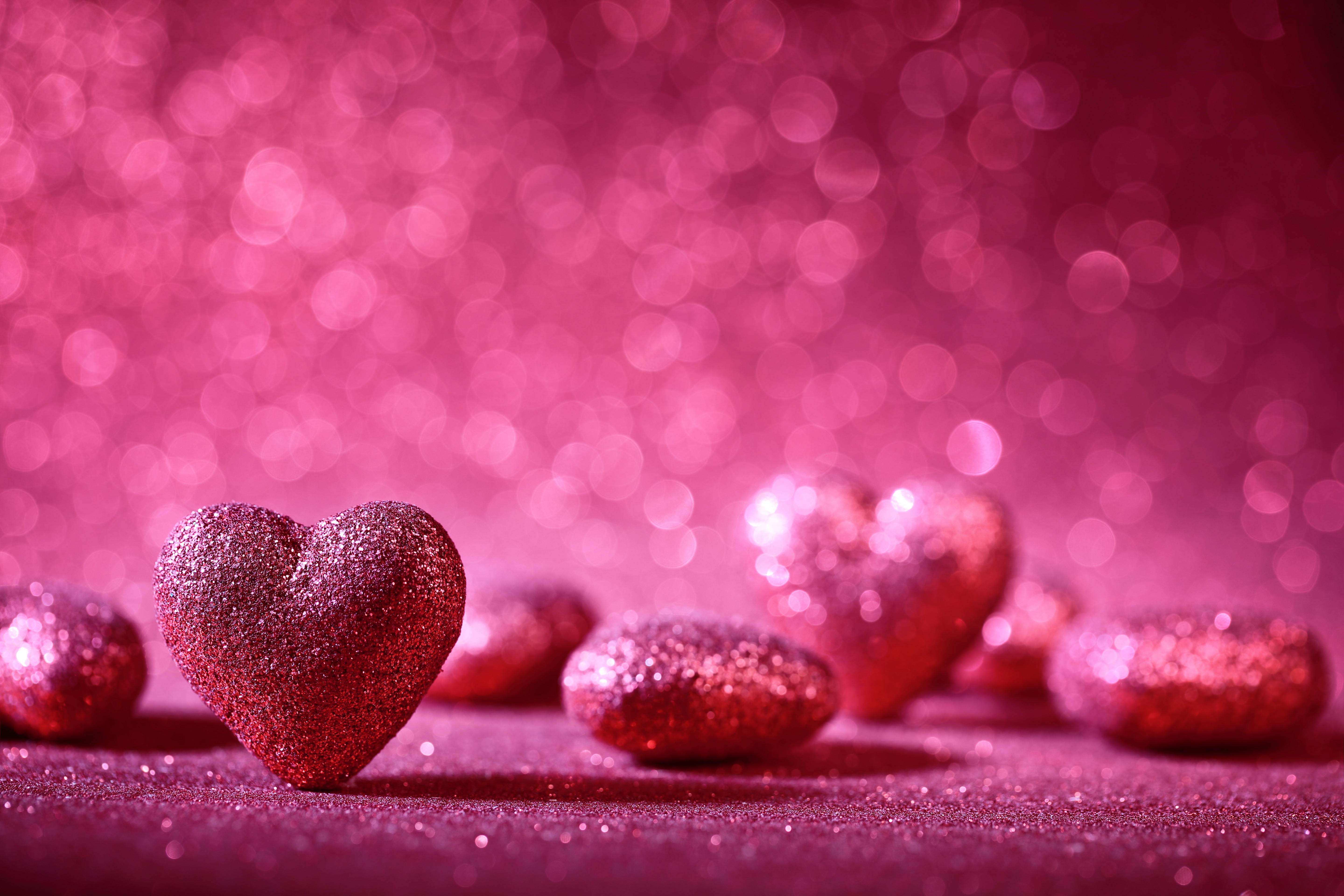 Free download wallpaper Pink, Heart, Bokeh, Artistic on your PC desktop