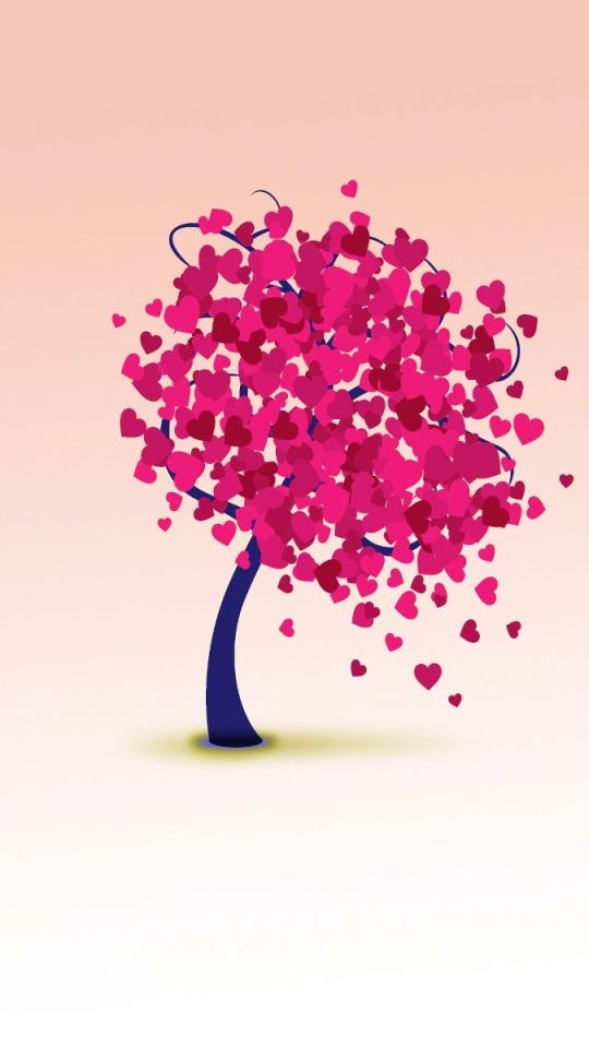 Скачать картинку Любовь, Дерево, Сердце, День Святого Валентина, Художественные в телефон бесплатно.