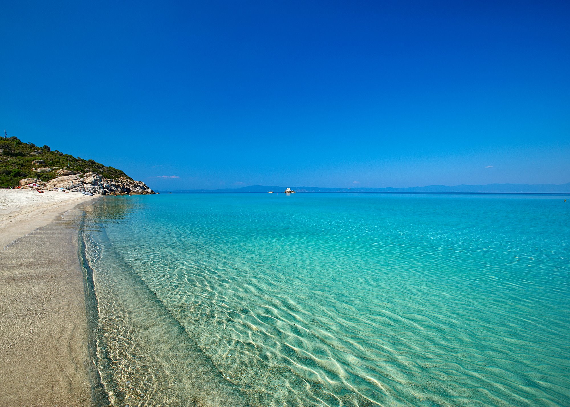 sea, turquoise, beach, coast, greece, photography, horizon, ocean