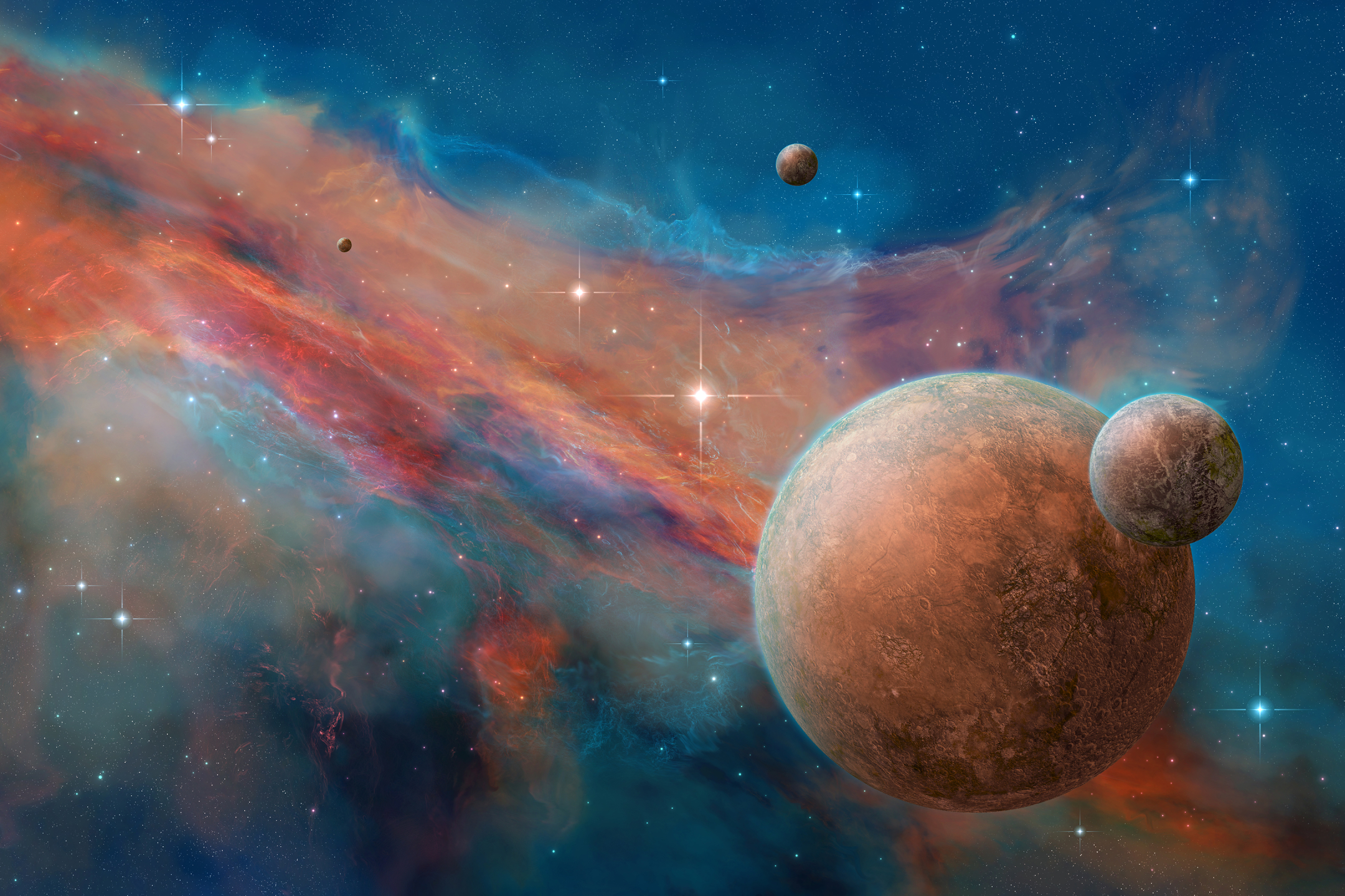 Free download wallpaper Planets, Nebula, Space, Planet, Sci Fi on your PC desktop