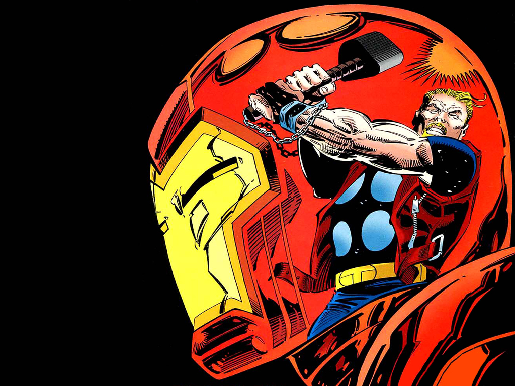 Handy-Wallpaper Iron Man, Comics, Thor kostenlos herunterladen.