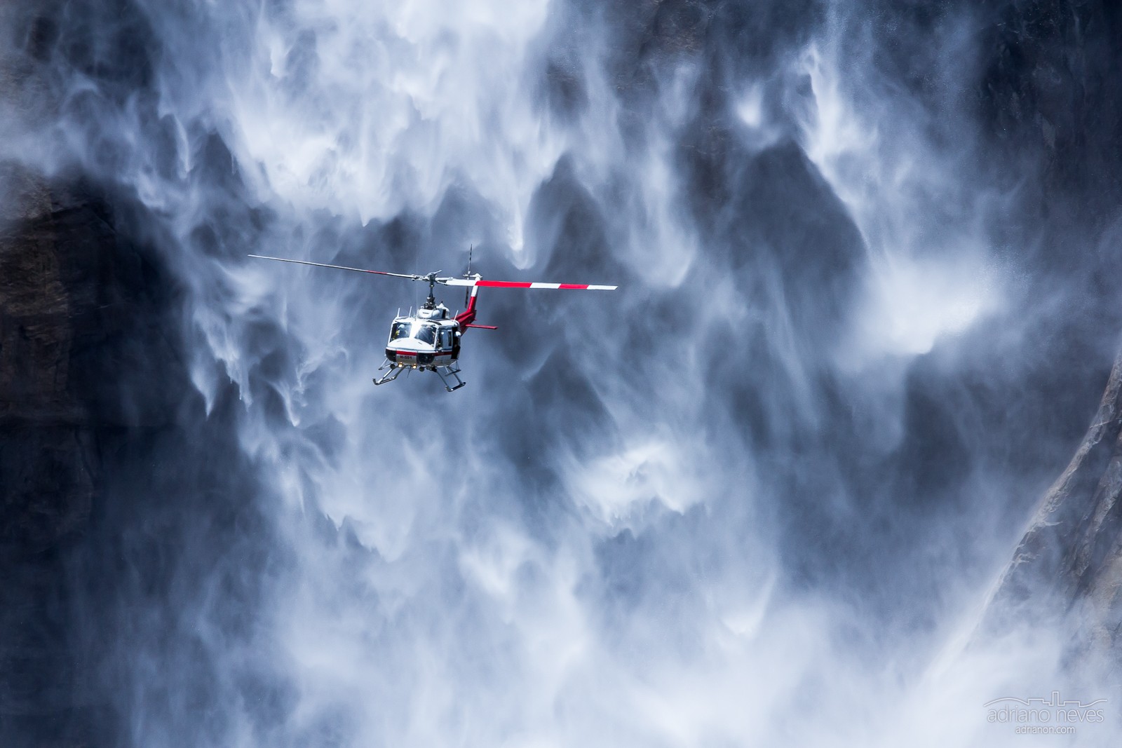 Free download wallpaper Waterfall, Helicopter, Aircraft, Vehicles on your PC desktop