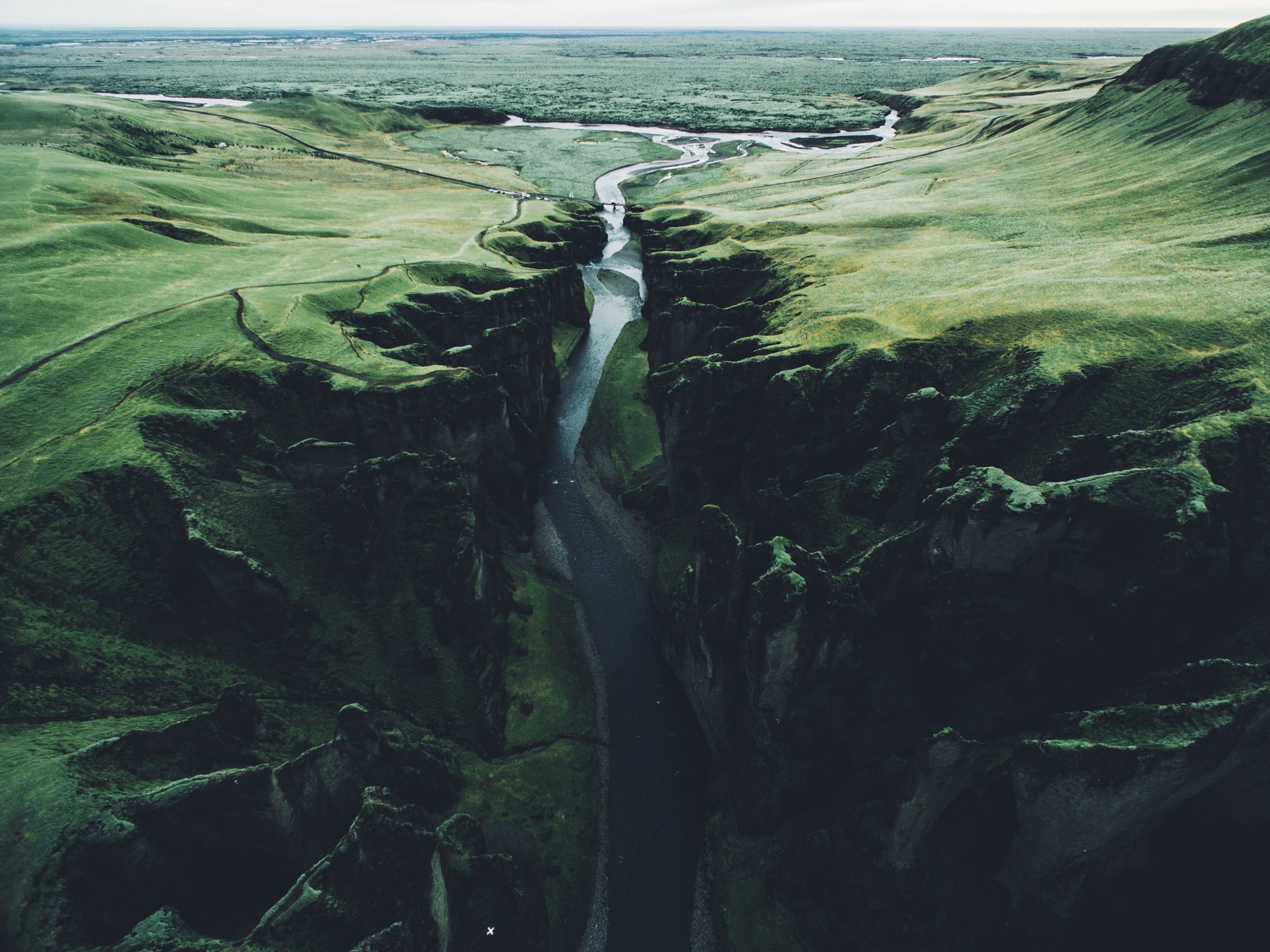 Download mobile wallpaper Landscape, Nature, Canyon, Earth, River, Aerial for free.