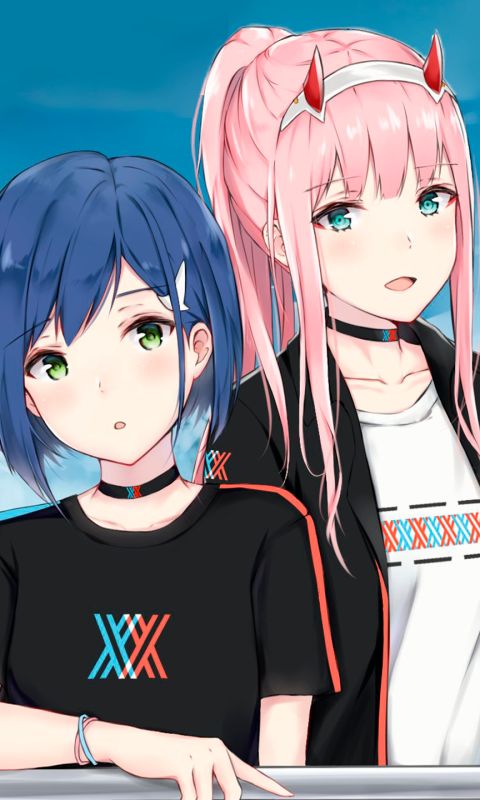 Скачать картинку Аниме, Милый Во Франксе, Zero Two (Дорогая В Franxx), Ичиго (Дорогой Во Franxx) в телефон бесплатно.