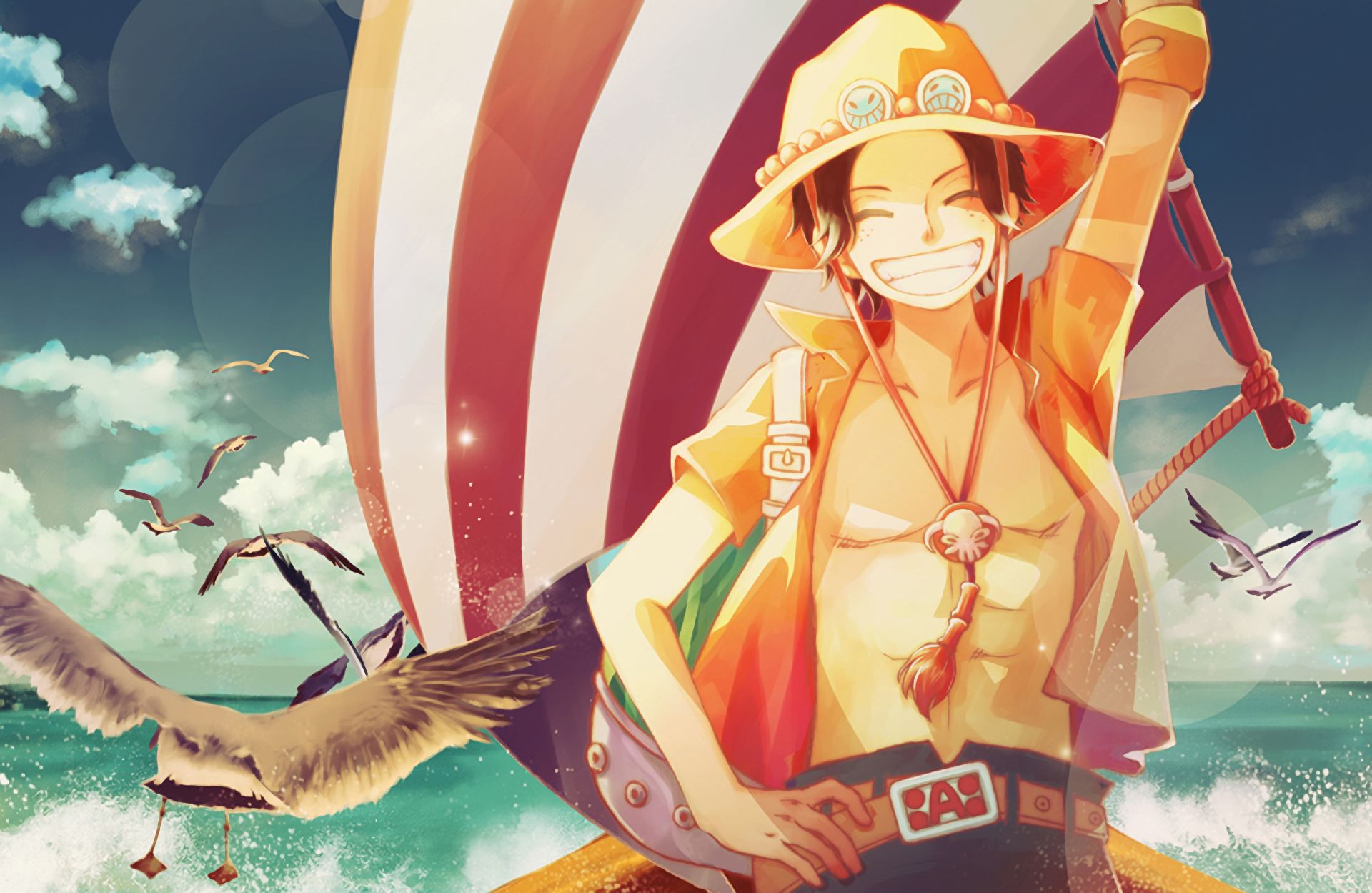 Laden Sie das One Piece, Portgas D Ace, Animes-Bild kostenlos auf Ihren PC-Desktop herunter