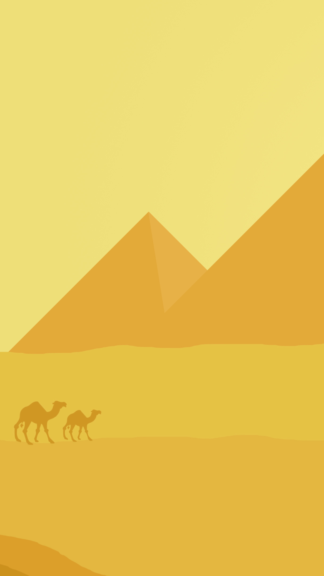 Handy-Wallpaper Landschaft, Wüste, Steppe, Kamel, Künstlerisch kostenlos herunterladen.