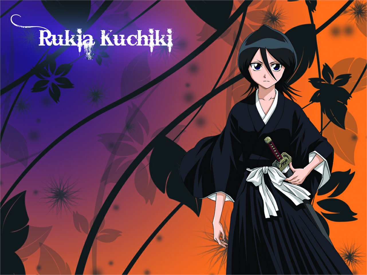 Handy-Wallpaper Bleach, Rukia Kuchiki, Animes kostenlos herunterladen.