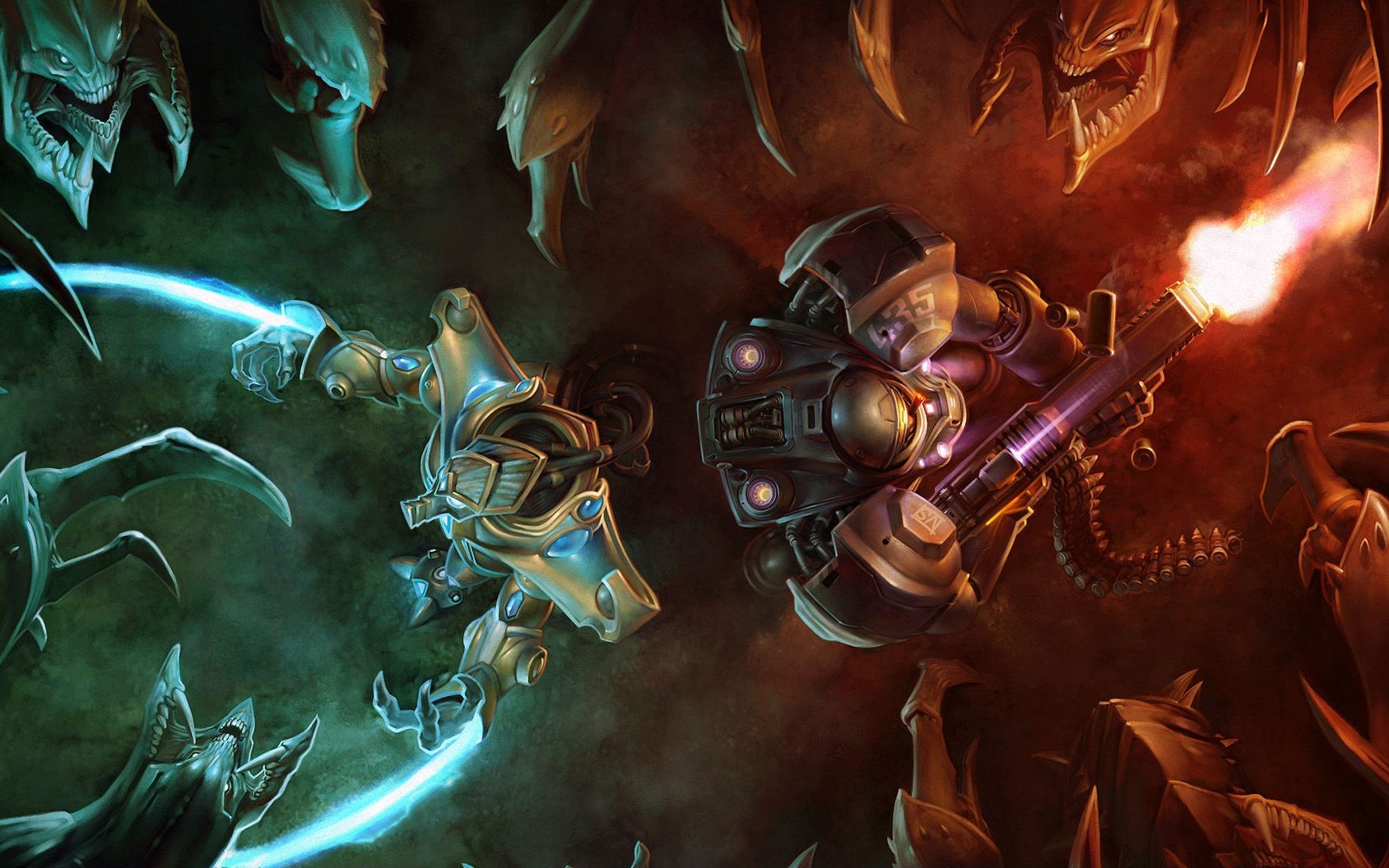 Download mobile wallpaper Starcraft, Battle, Warrior, Video Game, Sci Fi for free.