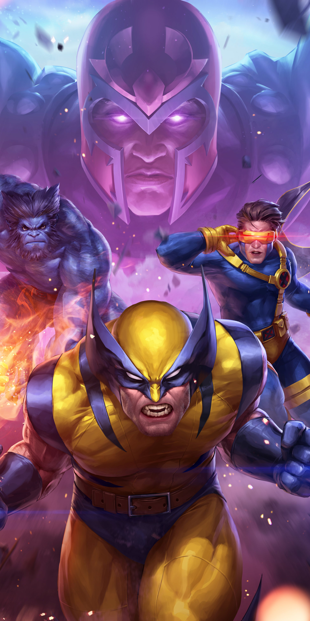 Baixar papel de parede para celular de Wolverine, Videogame, Ciclope (Marvel Comics), Besta (Marvel Comics), Marvel Future Fight gratuito.