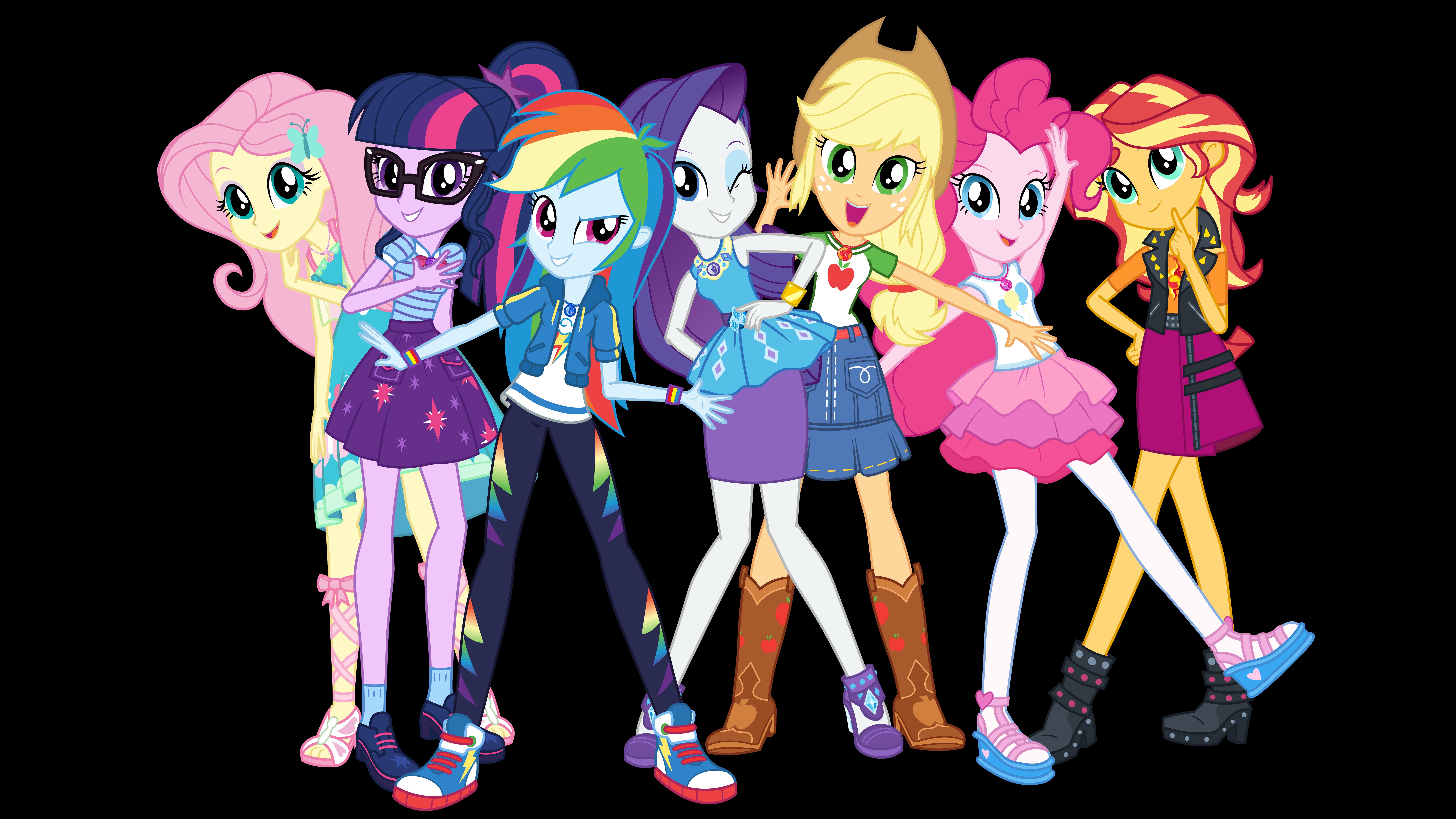 Download mobile wallpaper My Little Pony, Pinkie Pie, Rainbow Dash, Tv Show, Applejack (My Little Pony), Fluttershy (My Little Pony), Rarity (My Little Pony), My Little Pony: Equestria Girls, Sunset Shimmer, Sci Twi (My Little Pony) for free.