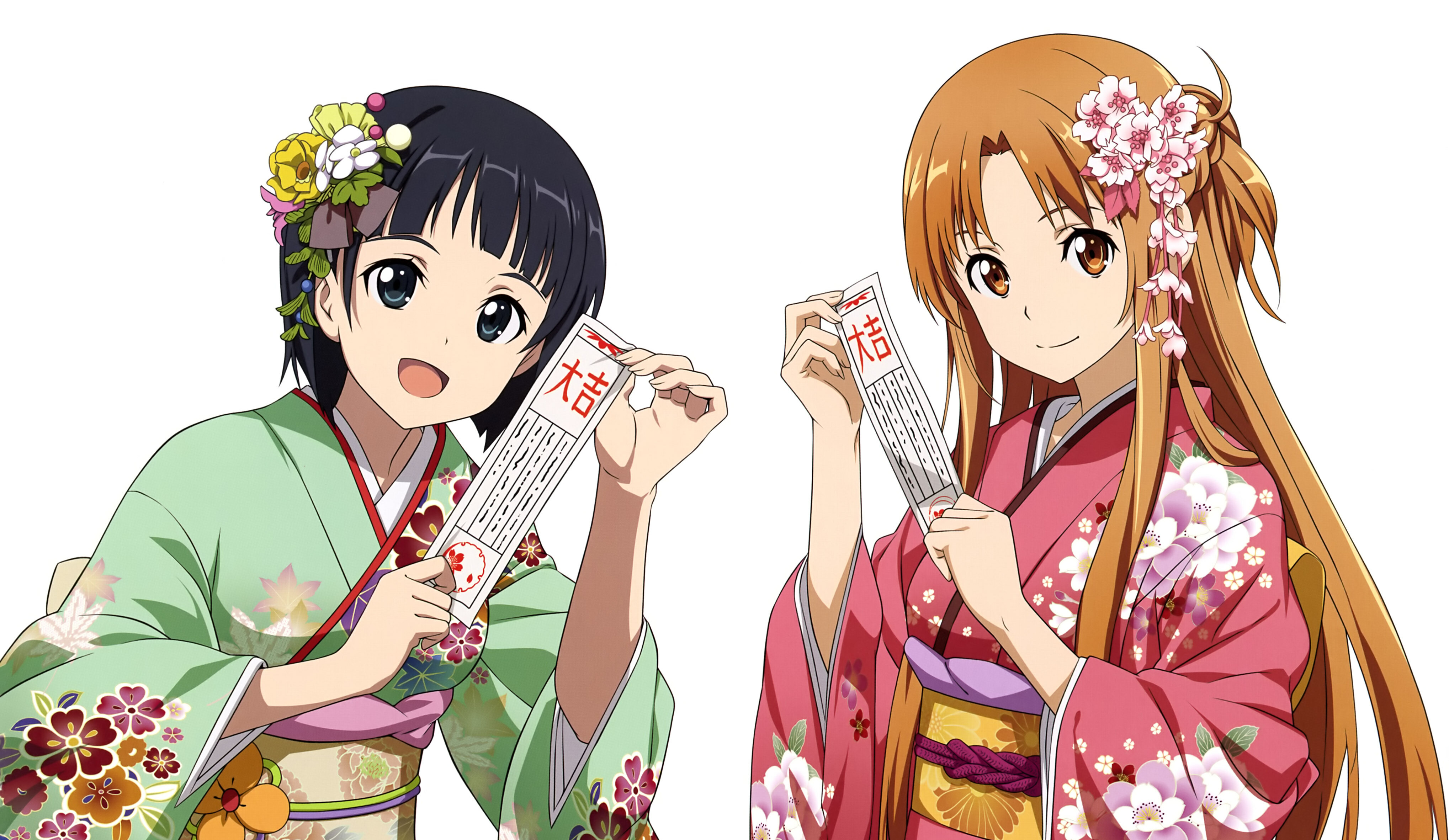 Download mobile wallpaper Anime, Sword Art Online, Asuna Yuuki, Suguha Kirigaya for free.