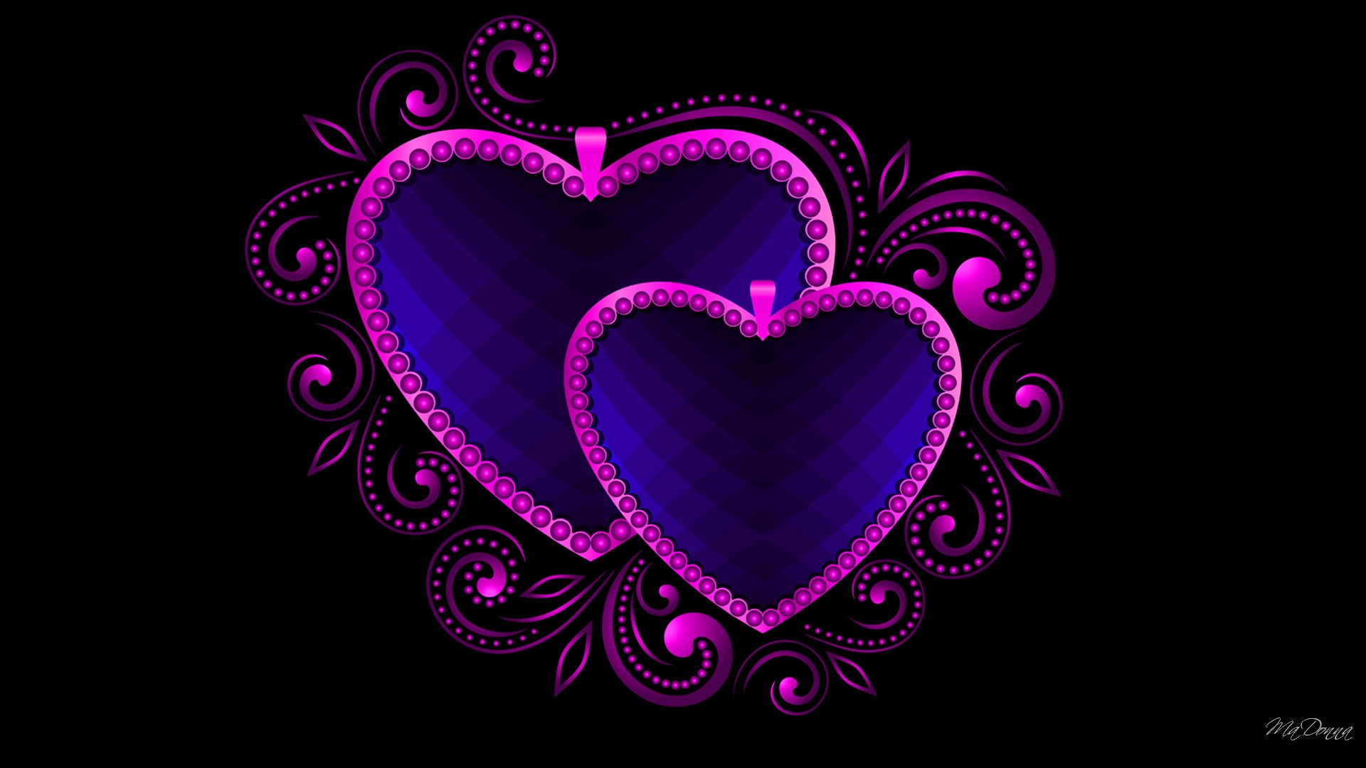無料モバイル壁紙青い, 紫の, 芸術的, 心臓をダウンロードします。